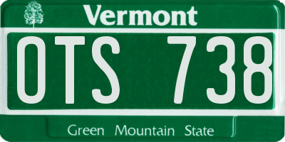 VT license plate OTS738
