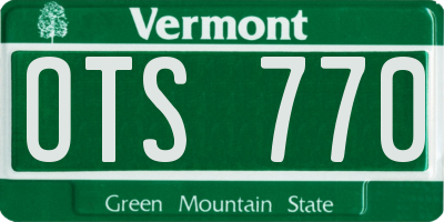 VT license plate OTS770