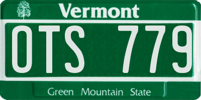 VT license plate OTS779