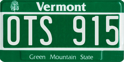 VT license plate OTS915