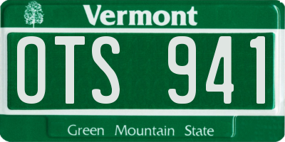 VT license plate OTS941