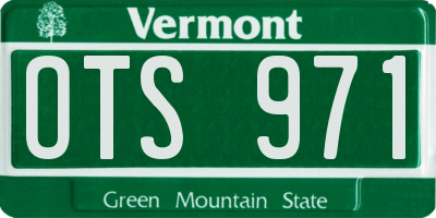 VT license plate OTS971