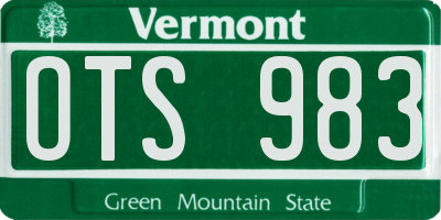 VT license plate OTS983