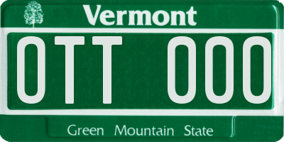 VT license plate OTT000