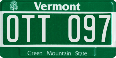 VT license plate OTT097
