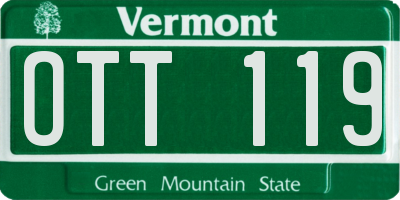 VT license plate OTT119