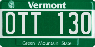 VT license plate OTT130