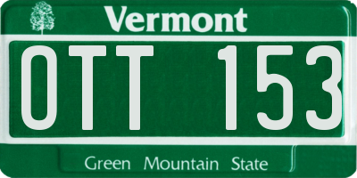 VT license plate OTT153