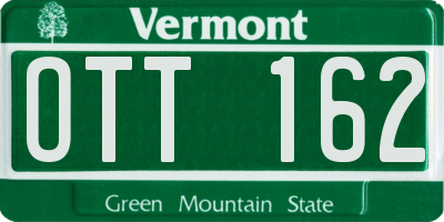 VT license plate OTT162