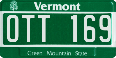 VT license plate OTT169