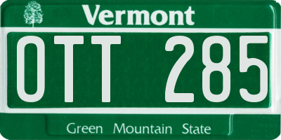 VT license plate OTT285