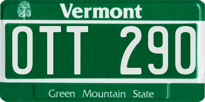 VT license plate OTT290