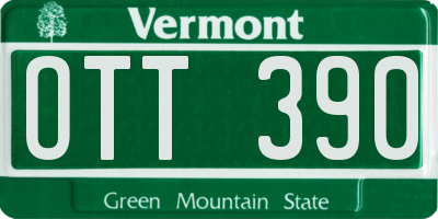 VT license plate OTT390