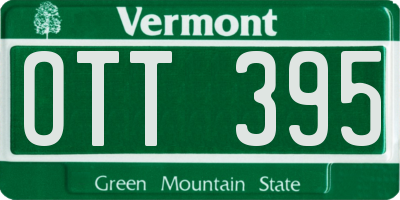 VT license plate OTT395