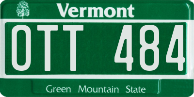 VT license plate OTT484