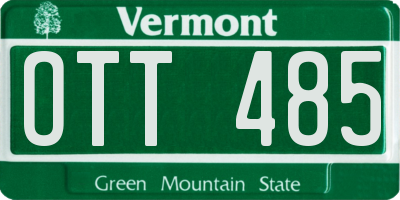 VT license plate OTT485