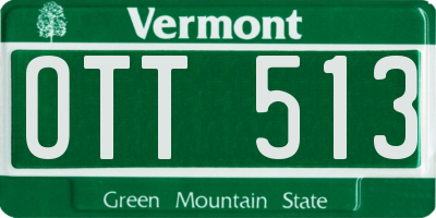 VT license plate OTT513