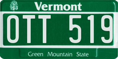 VT license plate OTT519