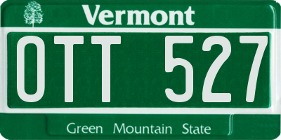 VT license plate OTT527