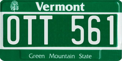 VT license plate OTT561