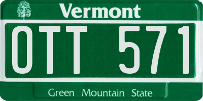 VT license plate OTT571