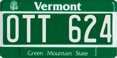 VT license plate OTT624
