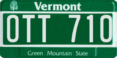 VT license plate OTT710