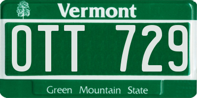 VT license plate OTT729