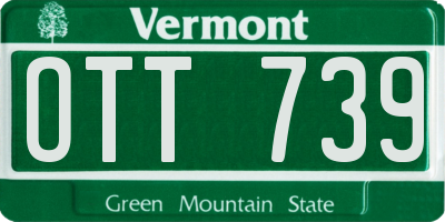 VT license plate OTT739