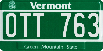 VT license plate OTT763