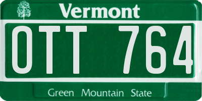 VT license plate OTT764