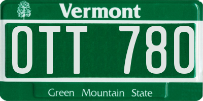VT license plate OTT780