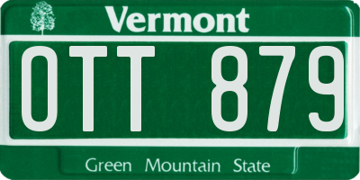 VT license plate OTT879