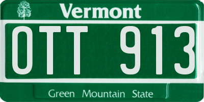 VT license plate OTT913