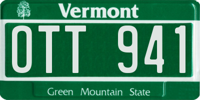 VT license plate OTT941
