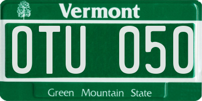 VT license plate OTU050