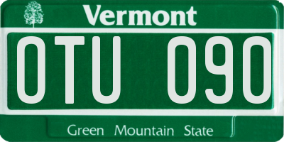 VT license plate OTU090
