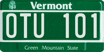 VT license plate OTU101