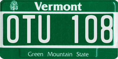 VT license plate OTU108