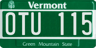 VT license plate OTU115