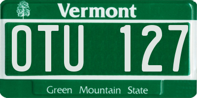 VT license plate OTU127