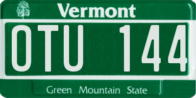 VT license plate OTU144