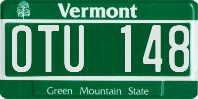 VT license plate OTU148