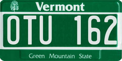 VT license plate OTU162