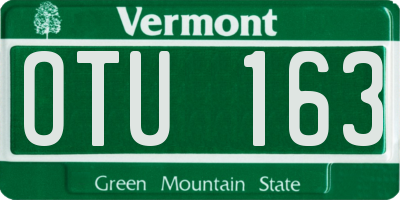 VT license plate OTU163