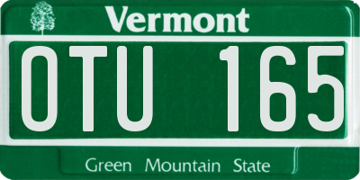 VT license plate OTU165