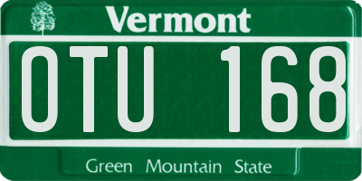 VT license plate OTU168