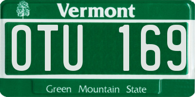 VT license plate OTU169