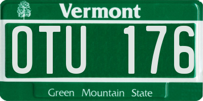 VT license plate OTU176