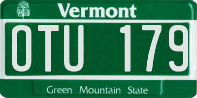VT license plate OTU179